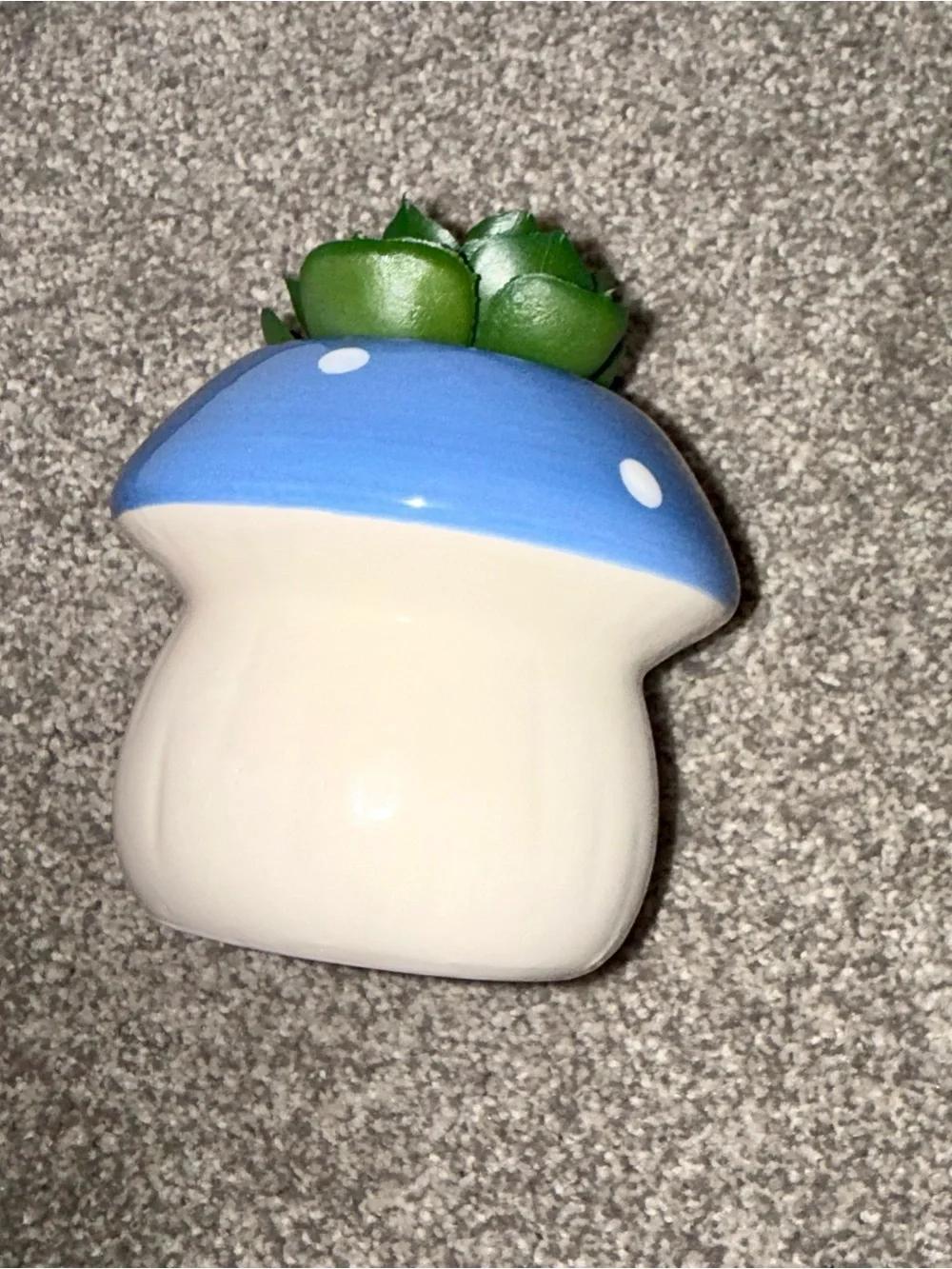 🍄 Flower Market Mushroom Faux Succulent Decorative Planter 6”